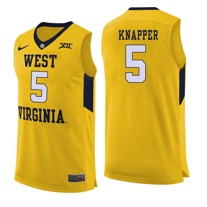 West Virginia Mountaineers 5 Brandon Knapper Yellow College Basketball Jersey Dzhi,We sell and wholesale West Virginia Mountaineers 5 Brandon Knapper Yellow College Basketball Jersey Dzhi on line form chian!